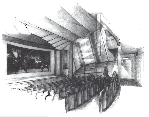 Design drawing of the cinema's interior