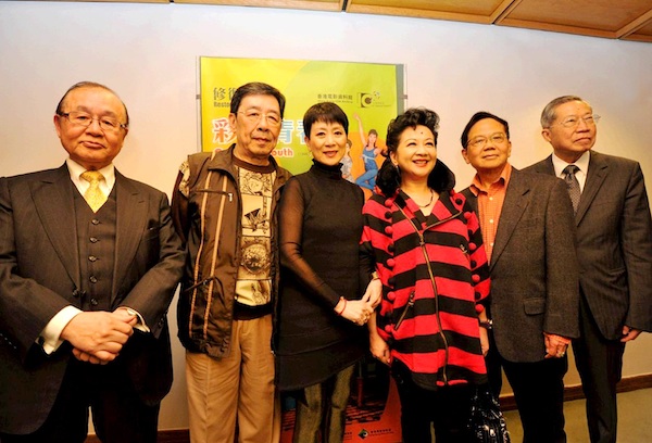 28 February 2011: Premiere of ‘Restored Treasures: Colourful Youth'. (From left) Leo Yam Pak-kong, Woo Fung, Connie Chan Po-chu, Nancy Sit Kar-yin, Stephen Chan Chu-kwong, Kwan Chi-sun (Executive Producer of Colourful Youth (1966)).