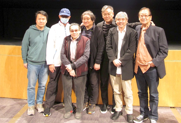 10 March 2019: ‘Movie Talk VIII: Alex Cheung' with (from left) Thomas Shin, ‘Ah Chiu', Teddy Robin, Alex Cheung, Teddy Chan, Gordon Chan, Joe Cheung.